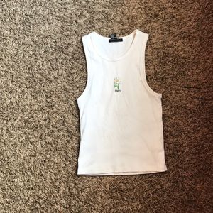 forever 21 white top titled “daisy”